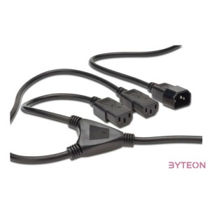 Digitus AK-440400-017-S tápkábel Fekete 1,7 M C14 csatlakozó C13 csatlakozó