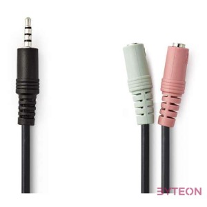 Nedis CAGP22150BK02 audio kábel 0,2 M 2 x 3.5mm 3.5mm Fekete