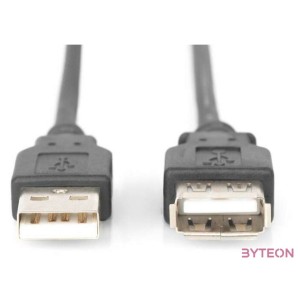 Digitus AK-300202-018-S USB kábel 1,8 M USB 2.0 USB A Fekete