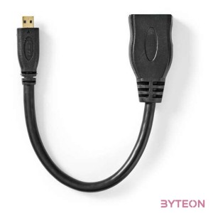 Nedis CVGP34790BK02 HDMI kábel 0,2 M HDMI D-típus (Micro) HDMI A-típus (Standard) Fekete