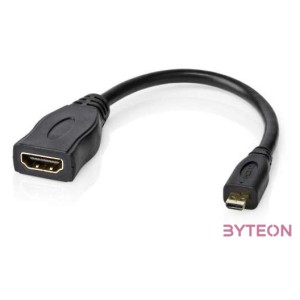 Nedis CVGP34790BK02 HDMI kábel 0,2 M HDMI D-típus (Micro) HDMI A-típus (Standard) Fekete