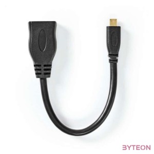 Nedis CVGP34790BK02 HDMI kábel 0,2 M HDMI D-típus (Micro) HDMI A-típus (Standard) Fekete