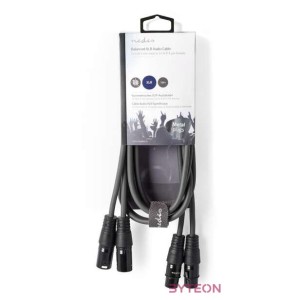 Nedis COTH15030GY15 audio kábel 1,5 M 2 x XLR (3-pin) Szürke