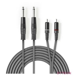 Nedis COTH23320GY50 audio kábel 5 M 2 x 6.35mm 2 x RCA Szürke