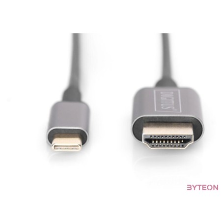 Digitus DA-70821 video átalakító kábel 1,8 M USB C-típus HDMI A-típus (Standard) Szürke