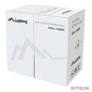 Lanberg LCU6-12CU-0305-S hálózati kábel Szürke 305 M Cat6 U,UTP (UTP)