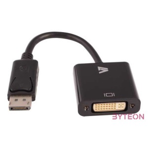 V7 CBLDPDVI-1E video átalakító kábel 0,2 M 1x 20-pin DisplayPort 1x (245)-pin DVI Fekete