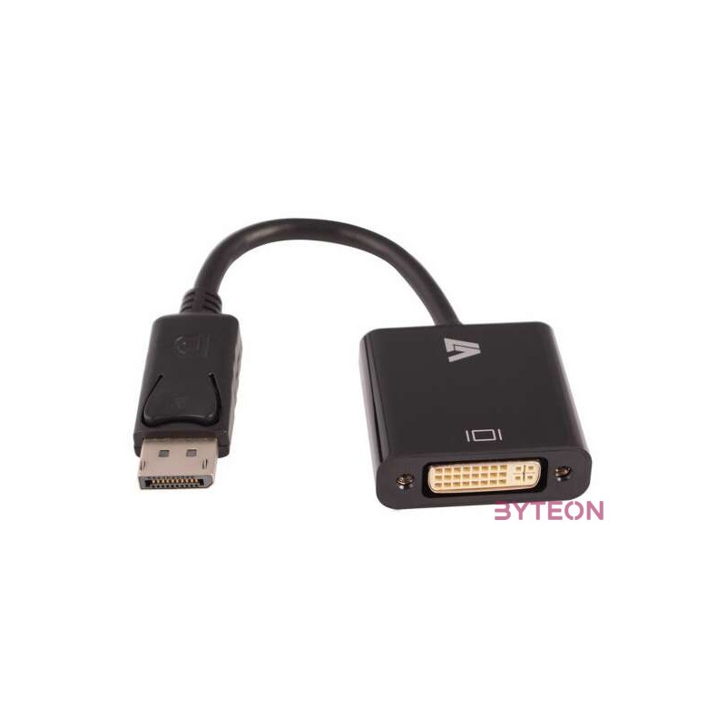 V7 CBLDPDVI-1E video átalakító kábel 0,2 M 1x 20-pin DisplayPort 1x (245)-pin DVI Fekete