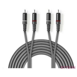Nedis COTH24200GY50 audio kábel 5 M 2 x RCA Szürke