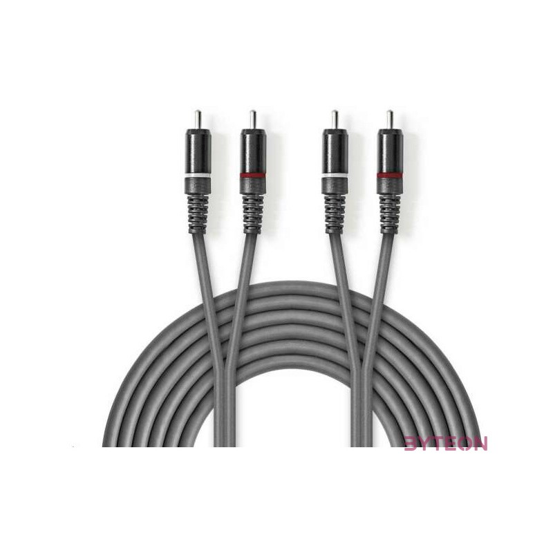 Nedis COTH24200GY50 audio kábel 5 M 2 x RCA Szürke