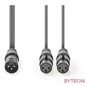 Nedis COTH15025GY15 audio kábel 1,5 M XLR (3-pin) 2 x XLR (3-pin) Szürke