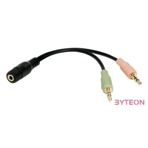 LogiLink CA0020 audio kábel 0,15 M 3.5mm 2 x 3.5mm Fekete