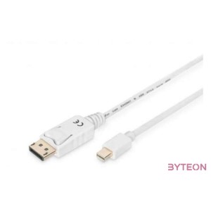 Digitus mini DP - DP, 3m Mini DisplayPort DisplayPort Fehér