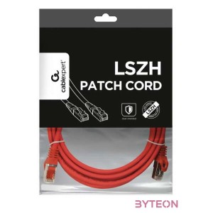 Gembird PP6A-LSZHCU-R-0.5M hálózati kábel Vörös 0,5 M Cat6a S,FTP (S-STP)