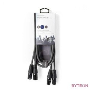 Nedis COTH15030GY15 audio kábel 1,5 M 2 x XLR (3-pin) Szürke