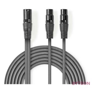 Nedis COTH15025GY15 audio kábel 1,5 M XLR (3-pin) 2 x XLR (3-pin) Szürke