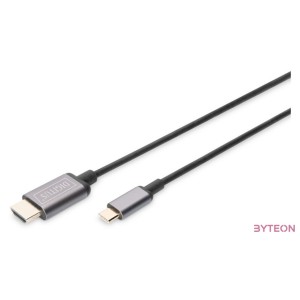 Digitus DA-70821 video átalakító kábel 1,8 M USB C-típus HDMI A-típus (Standard) Szürke