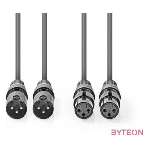 Nedis COTH15030GY15 audio kábel 1,5 M 2 x XLR (3-pin) Szürke