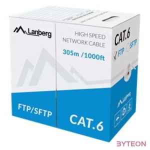Lanberg LCF6-11CU-0305-S hálózati kábel Szürke 305 M Cat6 F,UTP (FTP)