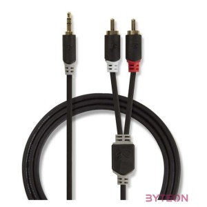 Nedis CABW22200AT30 audio kábel 3 M 3.5mm 2 x RCA Antracit
