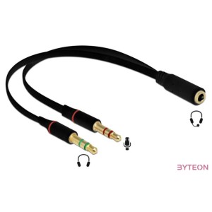 DeLOCK 65967 audio kábel 0,2 M 3.5mm 2 x 3.5mm Fekete