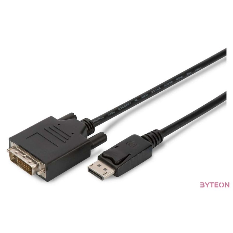 Digitus AK-340301-050-S video átalakító kábel 5 M DisplayPort DVI-D Fekete