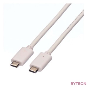 Value 11.99.9050 USB kábel 0,5 M USB 3.2 Gen 2 (3.1 Gen 2) USB C Fehér