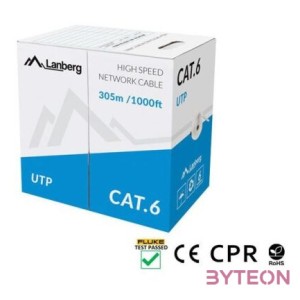 Lanberg LCF6-11CU-0305-S hálózati kábel Szürke 305 M Cat6 F,UTP (FTP)