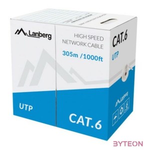 Lanberg LCF6-11CU-0305-S hálózati kábel Szürke 305 M Cat6 F,UTP (FTP)