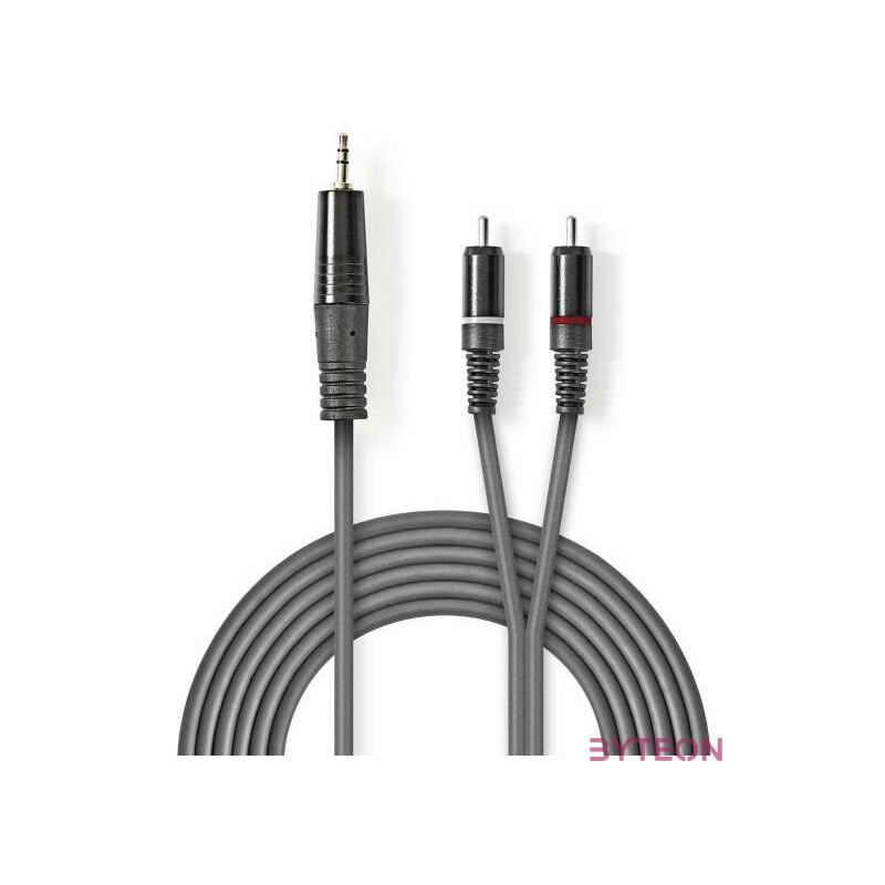 Nedis COTH22200GY15 audio kábel 1,5 M 3.5mm 2 x RCA Szürke