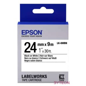 Epson LK-6WBN címkéző szalag Fehéren fekete
