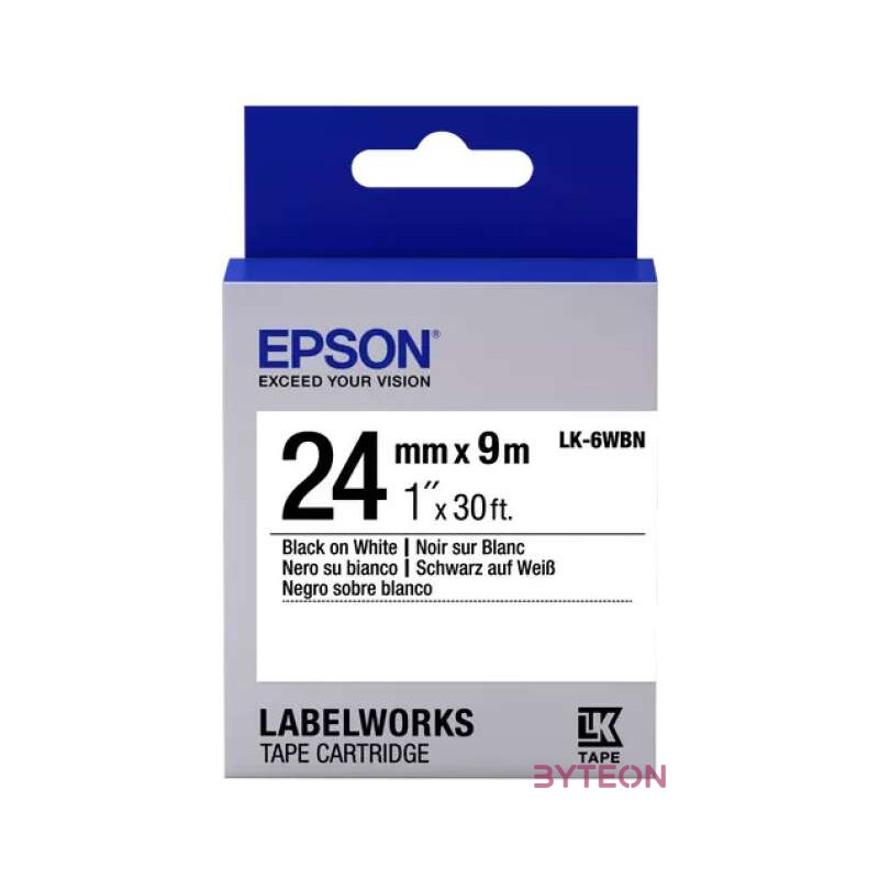 Epson LK-6WBN címkéző szalag Fehéren fekete