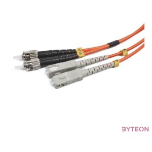 Gembird ST,SC OM2 5m száloptikás kábel Fekete, Szürke, Narancssárga