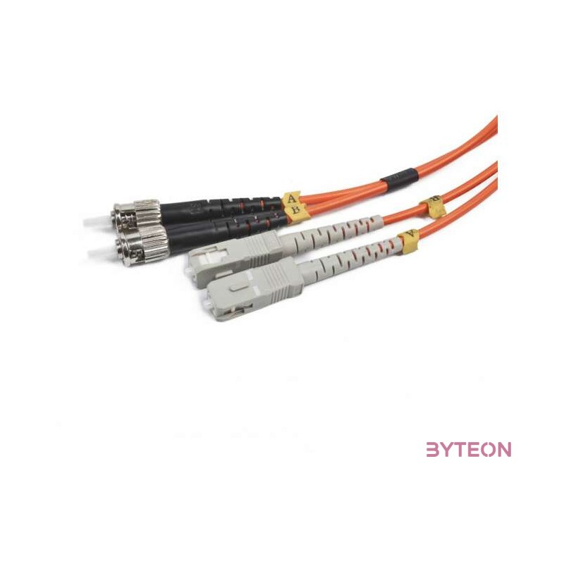 Gembird ST,SC OM2 5m száloptikás kábel Fekete, Szürke, Narancssárga