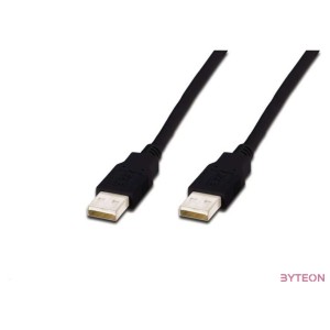 Digitus AK-300100-018-S USB kábel 1,8 M USB 2.0 USB A Fekete