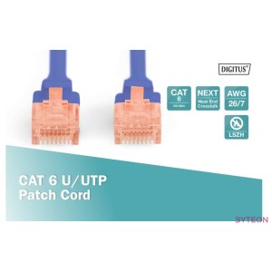 Digitus DK-1617-005,B hálózati kábel Kék 0,5 M Cat6 U,UTP (UTP)