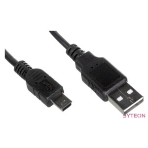 Digitus AK-300130-010-S USB kábel 1 M USB 2.0 USB A Mini-USB B Fekete