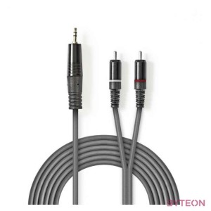 Nedis COTH22200GY15 audio kábel 1,5 M 3.5mm 2 x RCA Szürke