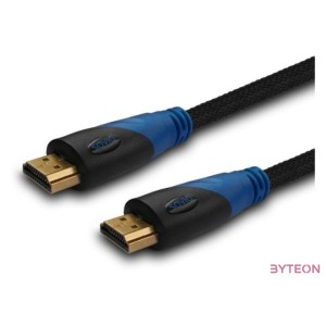 Savio CL-48 HDMI kábel 2 M HDMI A-típus (Standard) Fekete, Kék
