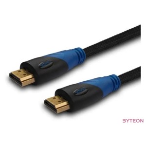 Savio CL-48 HDMI kábel 2 M HDMI A-típus (Standard) Fekete, Kék