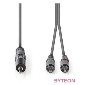 Nedis COTH22200GY15 audio kábel 1,5 M 3.5mm 2 x RCA Szürke