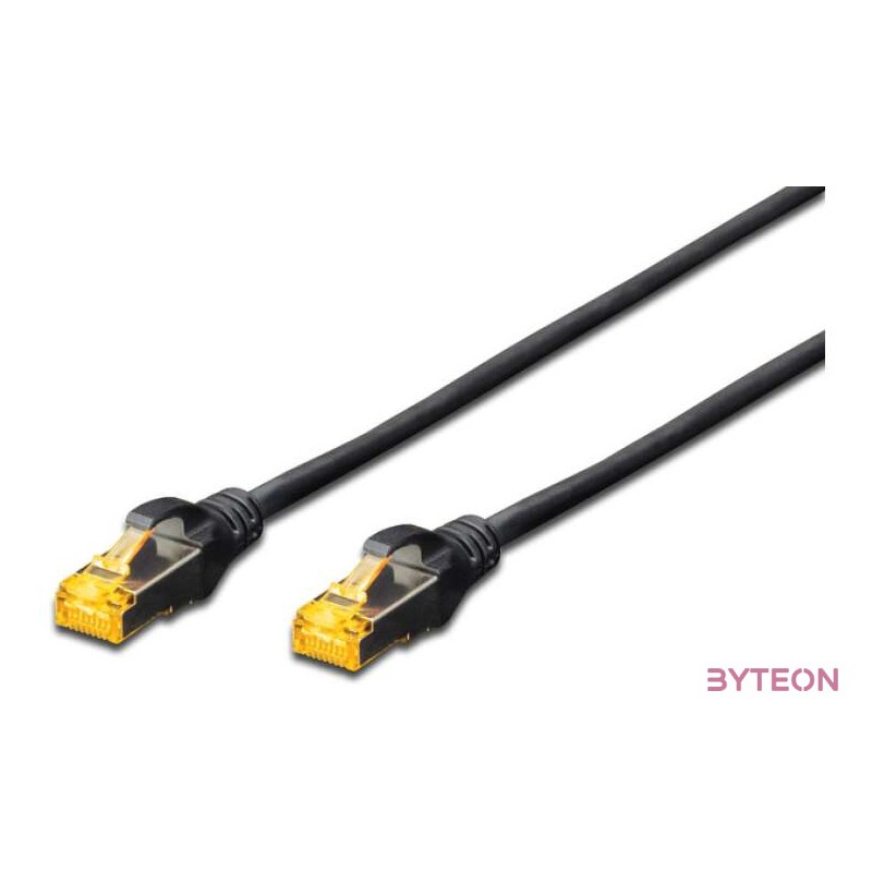 Digitus DK-1644-A-0025,BL hálózati kábel Fekete 0,25 M Cat6a S,FTP (S-STP)