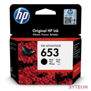 HP 653 eredeti fekete tintapatron