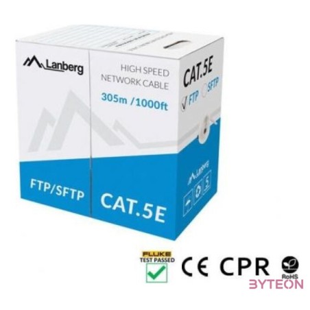 Lanberg LCU6-11CU-0305-S hálózati kábel Szürke 305 M Cat6 U,UTP (UTP)