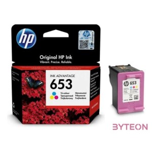 HP 653 eredeti háromszínű tintapatron