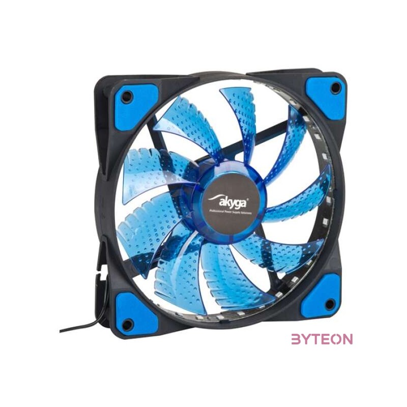 Akyga 120mm - Kék led, fekete