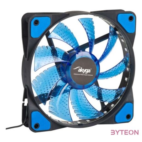 Akyga 120mm - Kék led, fekete