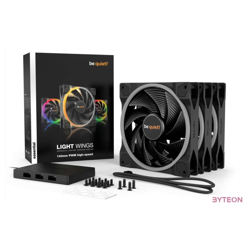 Be quiet Light Wings 140mm (High-Speed) PWM (3-Pack) LED Control