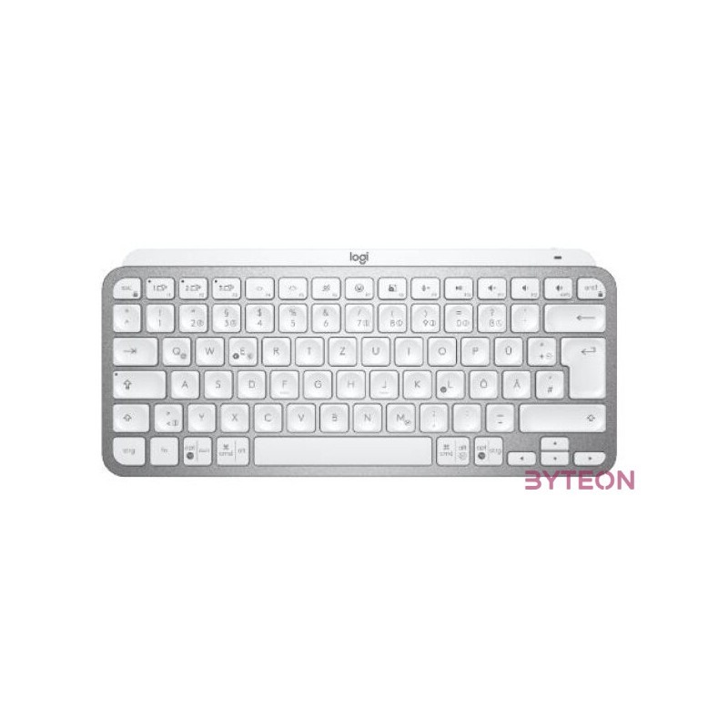 Logitech MX Keys Mini Minimalist Wireless Illuminated Keyboard billentyűzet RF vezeték nélküli  Bluetooth QWERTZ Német Szürke