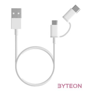 Xiaomi Mi 2-in-1 USB Cable (Micro USB to Type C) 100cm USB kábel 1 M USB 2.0 USB A Micro-USB B Fehér